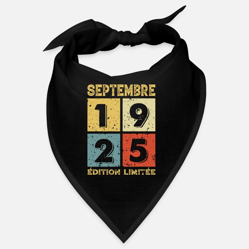 Septembre 1925 Original Idée Cadeau Anniversaire Bandana