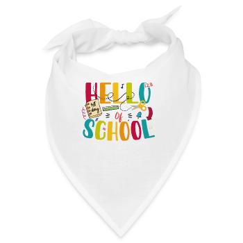 Hallo erster Schultag - Bandana - Weiß - Vorne