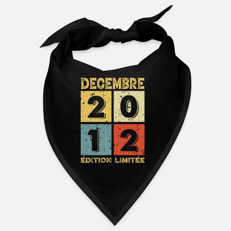 Anniversaire Vintage Idée Cadeau Décembre 2012 Bandana