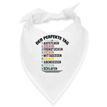 Funny Gamer Gaming Clothing Gift Der Perfekte Tag - Bandana - Weiß - Vorne