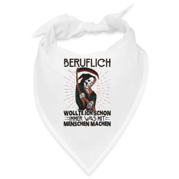 Wollte Etwas Mit Den Menschen Machen - Bandana - Weiß - Vorne