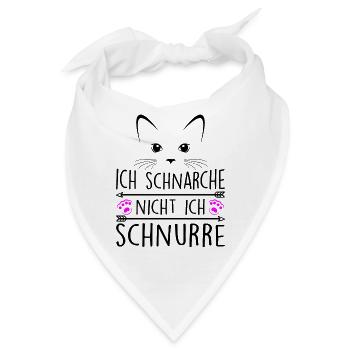 Ich Schnarche Nicht Ich Schnurre - Bandana - Weiß - Vorne