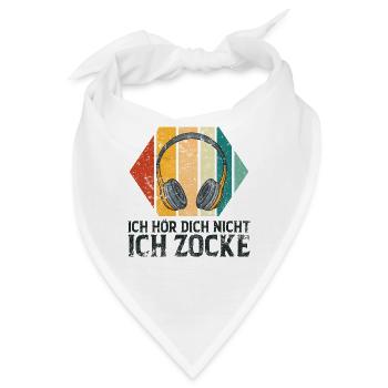 Ich Höre Dich Nicht Ich Spiele - Bandana - Weiß - Vorne