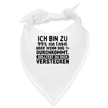 Ich Bin Fast Ein Engel - Bandana - Weiß - Vorne