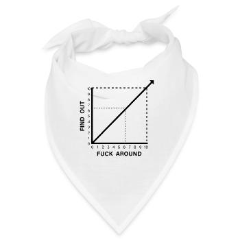 Fick herum und finde lustige Graph Chart Witz heraus - Bandana - Weiß - Vorne