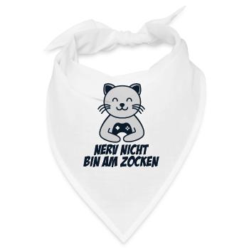 Nerv Nicht Bin Am Zocken - Bandana - Weiß - Vorne