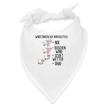 Windstärke Auf Norddeutsch - Bandana - Weiß - Vorne