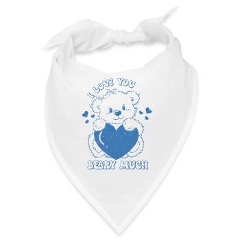 Ich Liebe Dich Bärig Sehr Retro-valentines - Bandana - Weiß - Vorne
