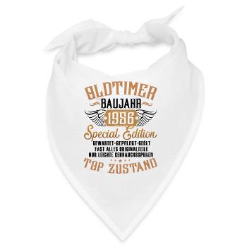 Geburtstag - Oldtimer 1956 - Bandana - Weiß - Vorne