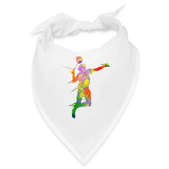 Badminton Scherenschnitt Squash - Bandana - Weiß - Vorne