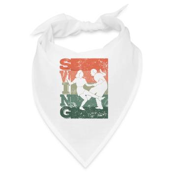 Boogie Woogie Tanz Swing Tanzpaar - Bandana - Weiß - Vorne