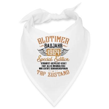 Geburtstag - Oldtimer 1964 - Bandana - Weiß - Vorne