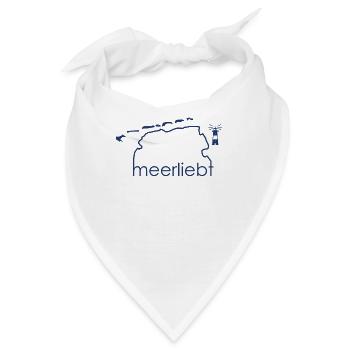 Meerliebt Ostfriesland Ostriesische Inseln - Bandana - Weiß - Vorne