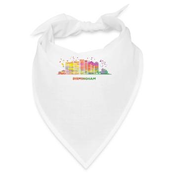 Birminghamer Skyline Birmingham - Bandana - Weiß - Vorne