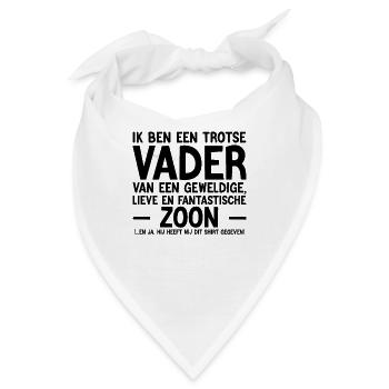 Trotse Vader Van Een Geweldige Zoon - Bandana - Weiß - Vorne