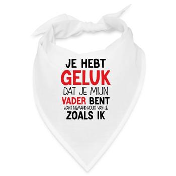Gelukkige Vaderdag - Bandana - Weiß - Vorne
