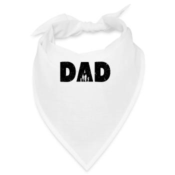 Geschenk zum Vatertag - Bandana - Weiß - Vorne