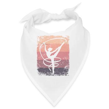 Gymnastin Boden Retro Rhythmische Gymnastik - Bandana - Weiß - Vorne