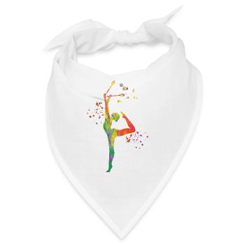 Gymnastin Mit Keulen Rhythmische Sportgymnastik - Bandana - Weiß - Vorne