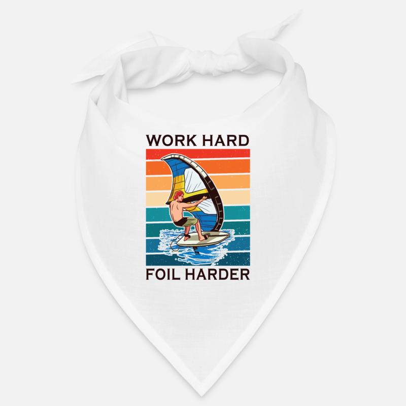 Work Hard Foil Harder Wing Foil Wingsurf Bandana