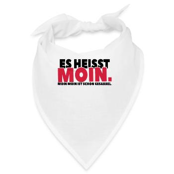 Moin Moin Sabbel: Lustiges Norddeutsch - Bandana - Weiß - Vorne