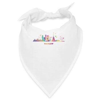 Warschauer Skyline Warschau - Bandana - Weiß - Vorne