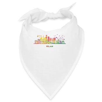 Mailänder Skyline Stadtbild Mailand - Bandana - Weiß - Vorne