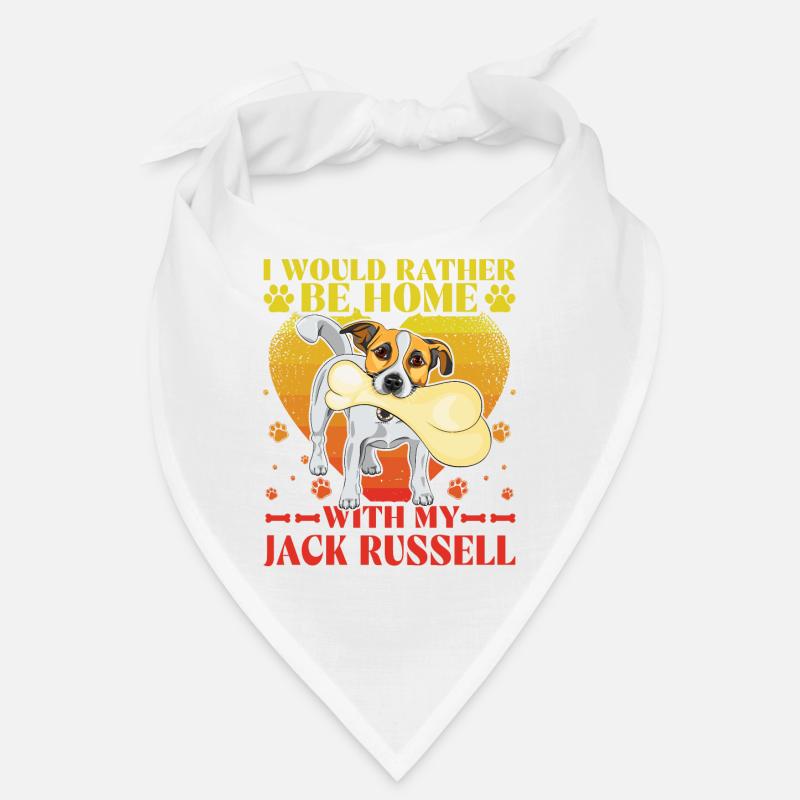 Je préfère être à la maison avec mon Jack Russell Bandana