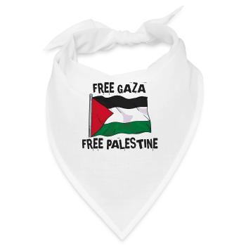 Freies Gaza & Palästina - Bandana - Weiß - Vorne