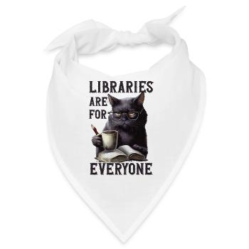 Bibliotheken Sind Für Alle Da Bibliothekar - Bandana - Weiß - Vorne