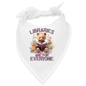Bibliotheken Sind Für Alle Da Bibliothekar - Bandana - Weiß - Vorne