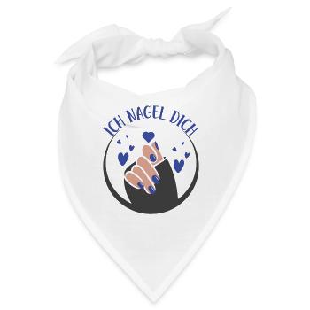 Ich Nagel Dich Nail Art Nagelsalon Nageldesignerin - Bandana - Weiß - Vorne