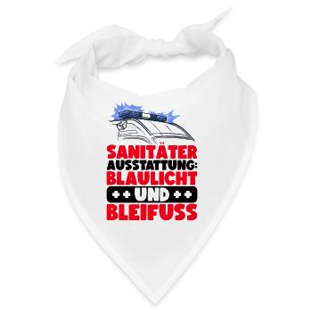 Sanitäter Krankenwagen Rettungssanitäter Notarzt - Bandana - Weiß - Vorne