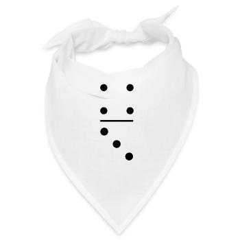 Lustiger Domino Stein 4 3 Karneval - Bandana - Weiß - Vorne