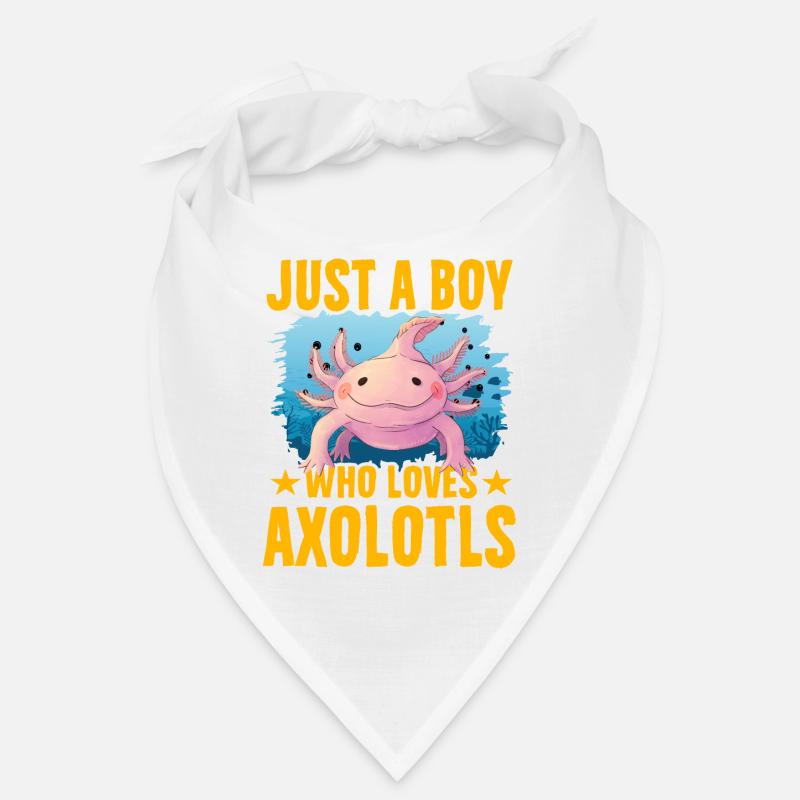 Nur ein Junge, der Axolotl liebt Bandana