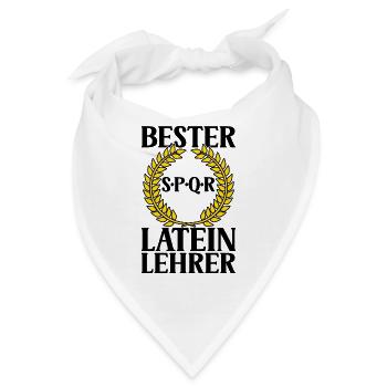 Latein Lehrer - Bandana - Weiß - Vorne