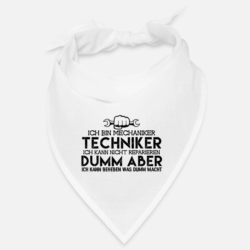 Mechaniker Techniker | Mechaniker - Bandana - Weiß
