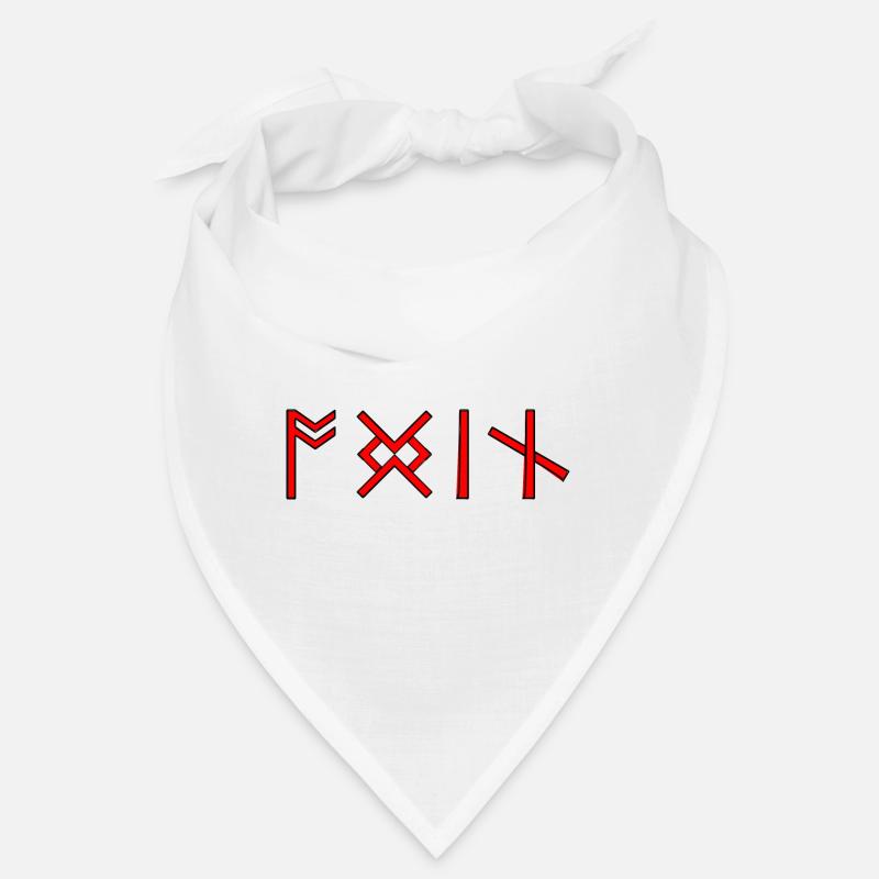 Odin runes font Germanic Vikings Celts red Bandana