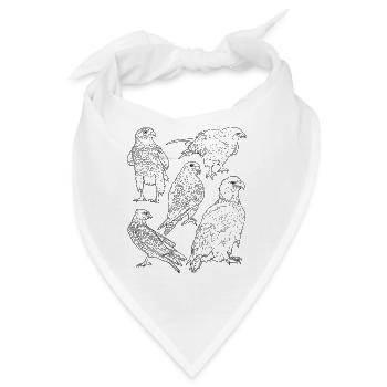 Raubvögel, Greifvögel - Bandana - Weiß - Vorne