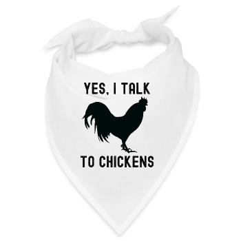 Lustig Ja, ich spreche mit Hühnern Farm Chicken Animal - Bandana - Weiß - Vorne
