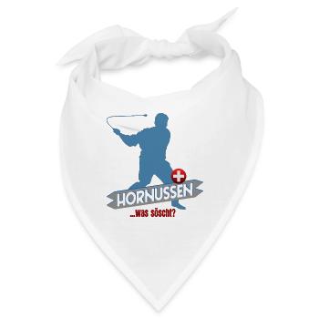 Hornussen Schweiz - Bandana - Weiß - Vorne