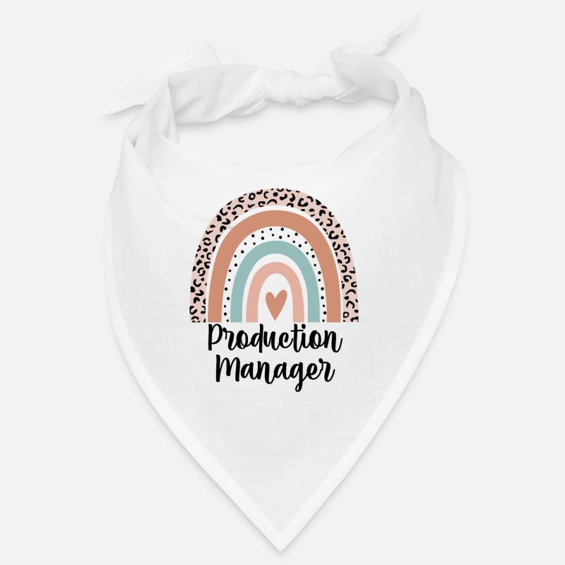Production Manager Rainbow Leopard Funny Gift Bandana