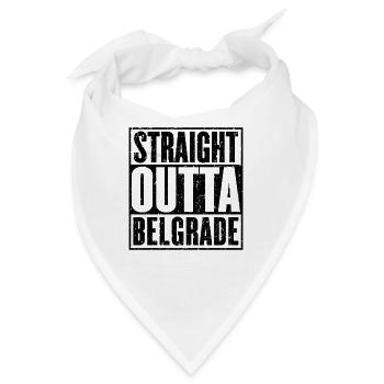 Straight Outta Belgrad - Bandana - Weiß - Vorne