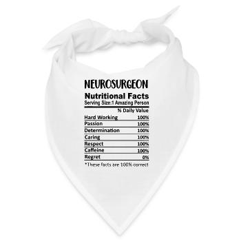 Neurochirurg Nährwertangaben lustig - Bandana - Weiß - Vorne