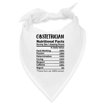 Geburtshelfer Nährwertangaben Lustig - Bandana - Weiß - Vorne