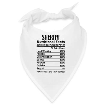 Sheriff Nährwertangaben Lustig - Bandana - Weiß - Vorne