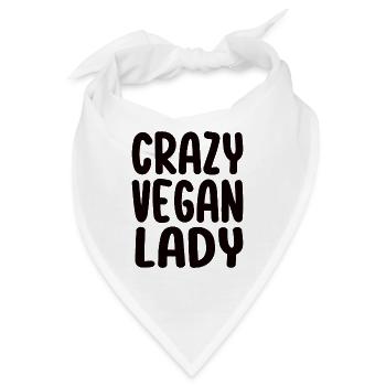 Crazy Vegan Lady - Bandana - Weiß - Vorne