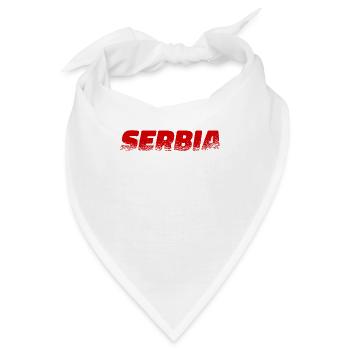 Serbien Flagge Srbija Serbische Farben Jugoslawien - Bandana - Weiß - Vorne
