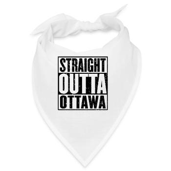 Straight Outta Ottawa Jahrgang - Bandana - Weiß - Vorne