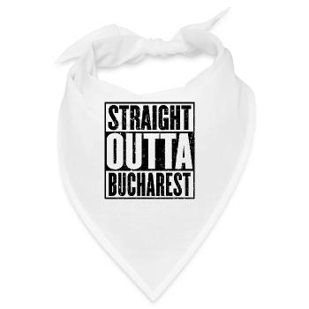 Straight Outta Bukarest Jahrgang - Bandana - Weiß - Vorne